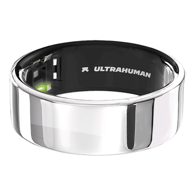 Ultrahuman Ring Air Smart Ring with Activity Tracker (Buy Sizing Kit First, Size 14, 6-Axis Motion Sensors, Space Silver)