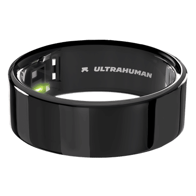 Ultrahuman Ring Air Smart Ring with Activity Tracker (Buy Sizing Kit First, Size 5, 6-Axis Motion Sensors, Aster Black)
