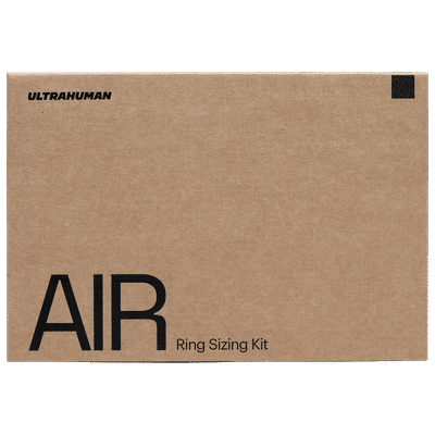 Ultrahuman Ring Air Smart Ring Sizing Kit (Size 05-14, Upto 100 Meter Water Resistance, Black)