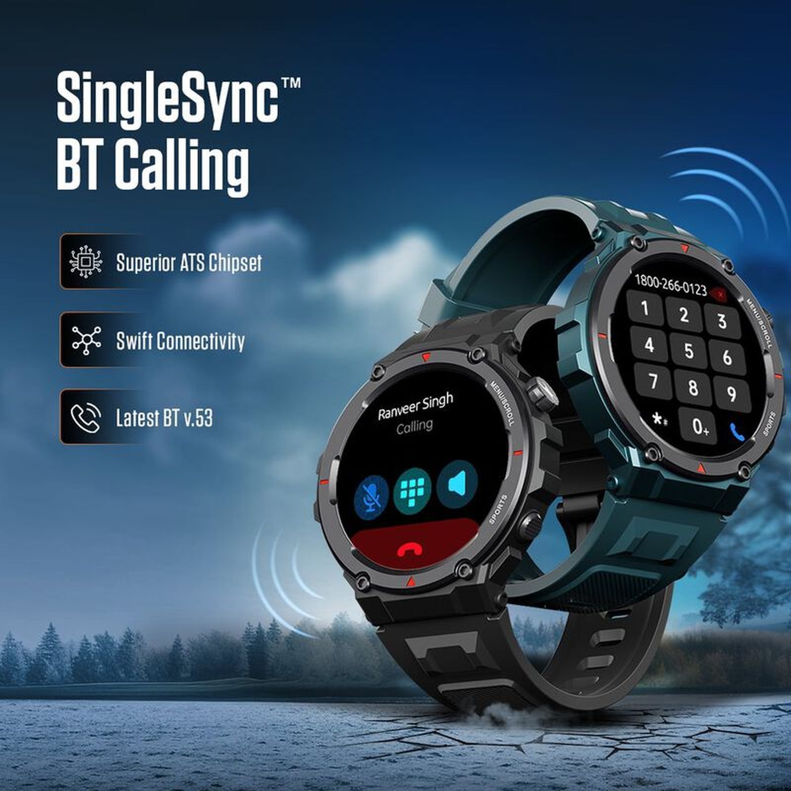 fastrack Xtreme Pro Smartwatch with Bluetooth Calling (36.3mm AMOLED Display, IP68 Water Resistant, Black Strap)_4
