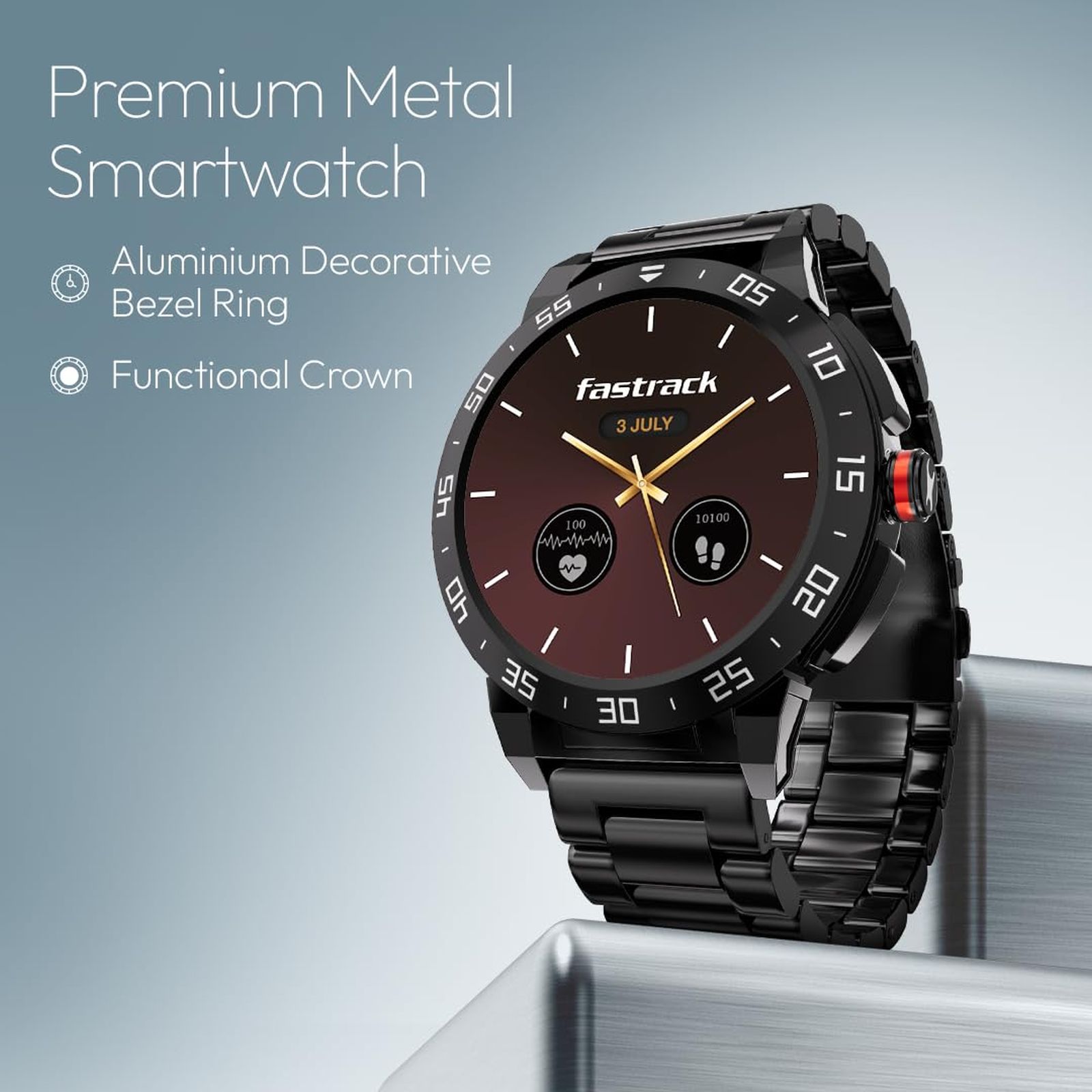 fastrack Magnus FX3 Smartwatch with Bluetooth Calling (37mm UltraVU Display, IP68 Water Resistant, Silver Metal Strap) fastrack Magnus FX3 Smartwatch with Bluetooth Calling (37mm UltraVU Display, IP68 Water Resistant, Silver Metal Strap)_7