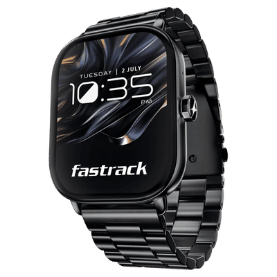fastrack Radiant FX2 Smartwatch with Bluetooth Calling (52mm AMOLED Display, IP68 Water Resistant, Black Metal Strap)