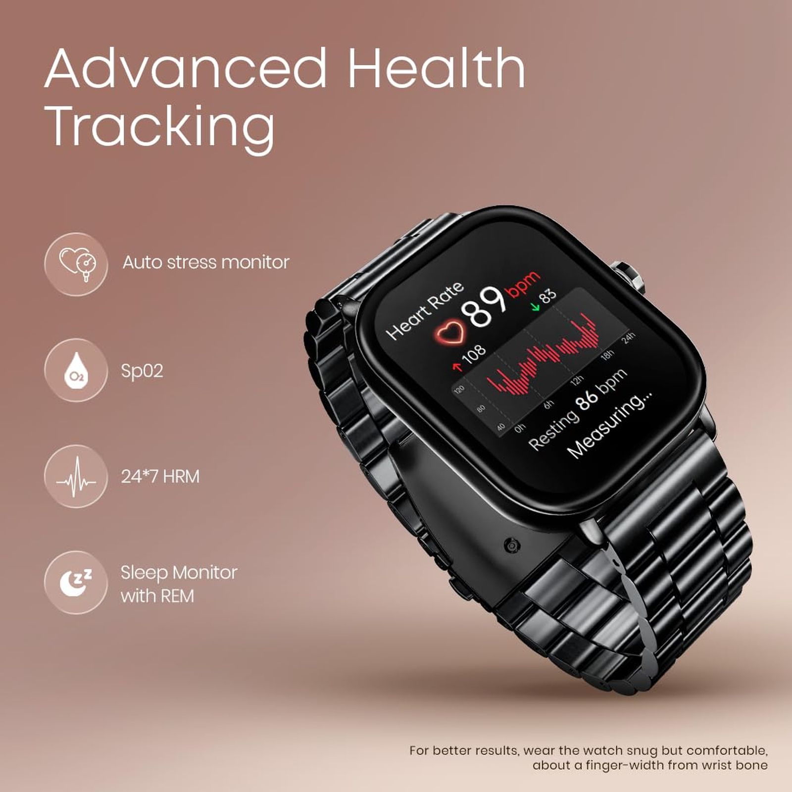 fastrack Radiant FX2 Smartwatch with Bluetooth Calling (52mm AMOLED Display, IP68 Water Resistant, Black Metal Strap) fastrack Radiant FX2 Smartwatch with Bluetooth Calling (52mm AMOLED Display, IP68 Water Resistant, Black Metal Strap)_8