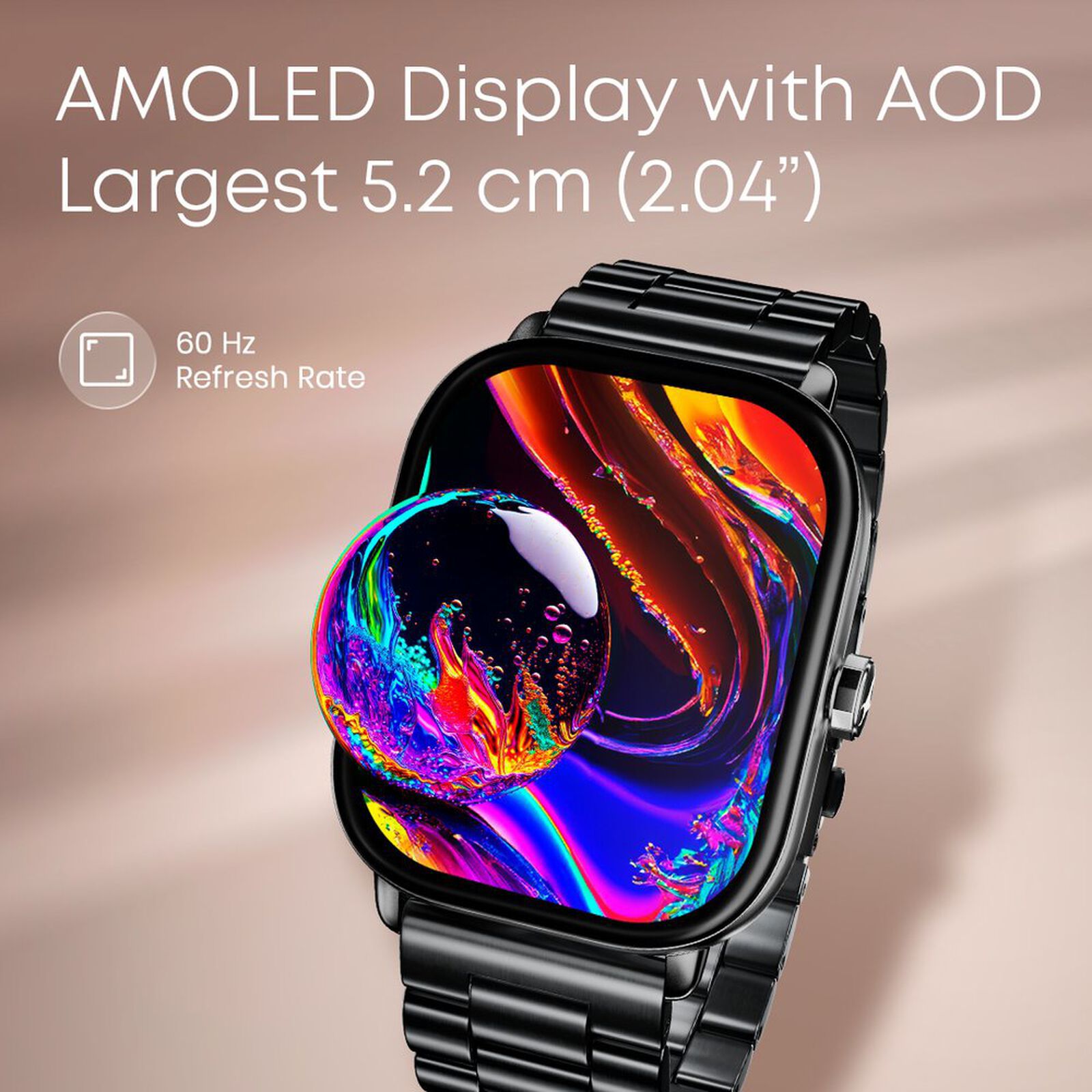 fastrack Radiant FX2 Smartwatch with Bluetooth Calling (52mm AMOLED Display, IP68 Water Resistant, Silver Metal Strap)_8