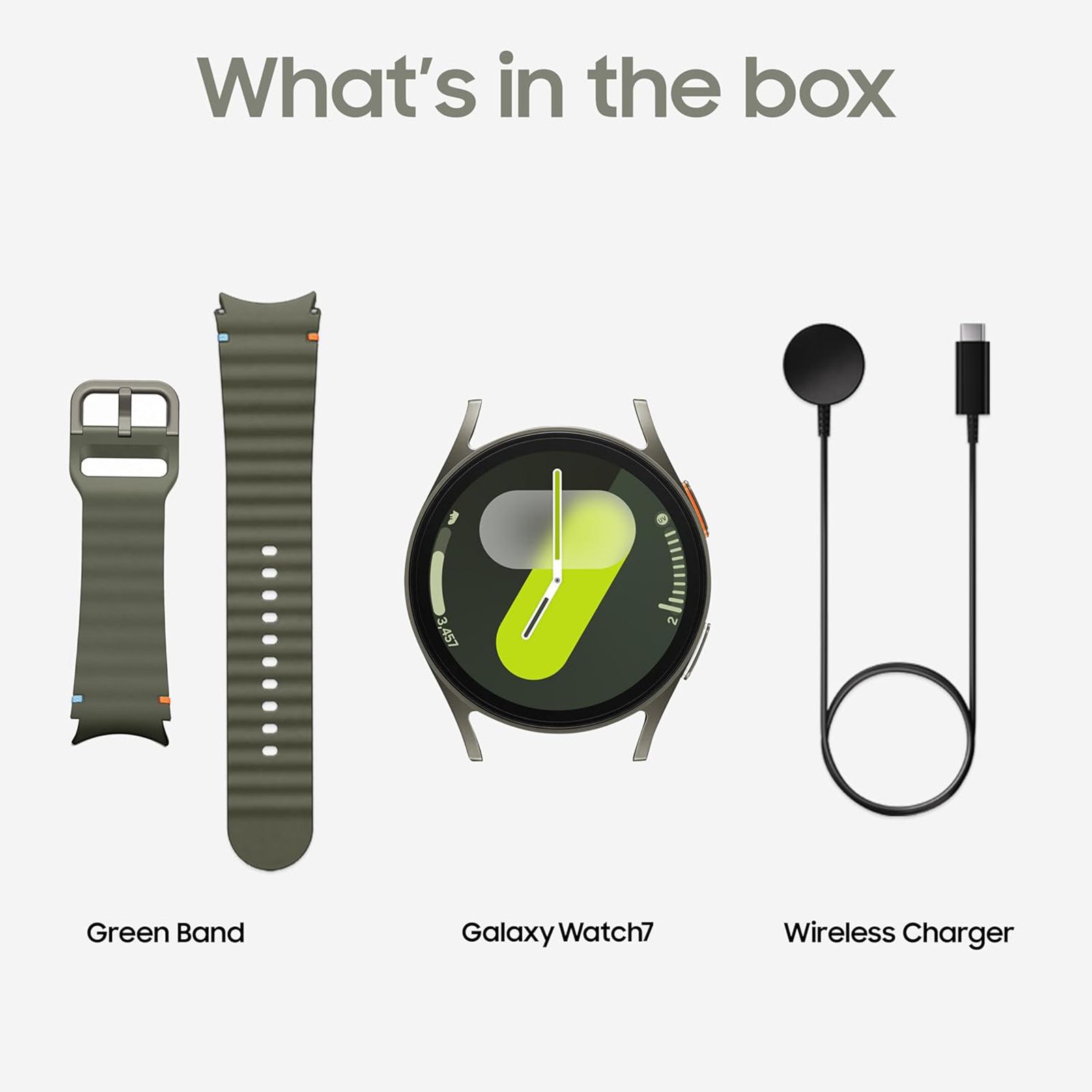 SAMSUNG Galaxy Watch7 Wi-Fi+Bluetooth Wear OS Smartwatch (33.3mm Super AMOLED Display, 3nm Processor, Dual-Frequency GPS, Green Strap)_8