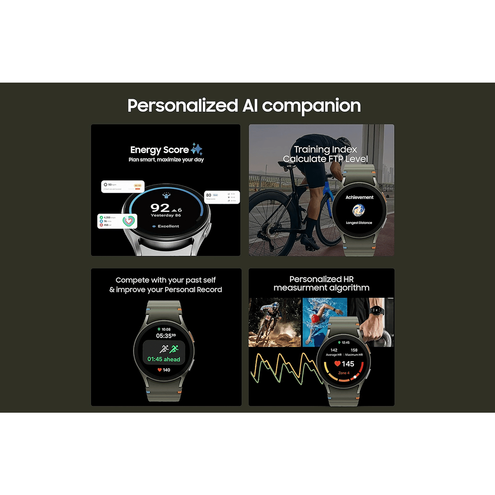 SAMSUNG Galaxy Watch7 Wi-Fi+Bluetooth Wear OS Smartwatch (33.3mm Super AMOLED Display, 3nm Processor, Dual-Frequency GPS, Green Strap)_12