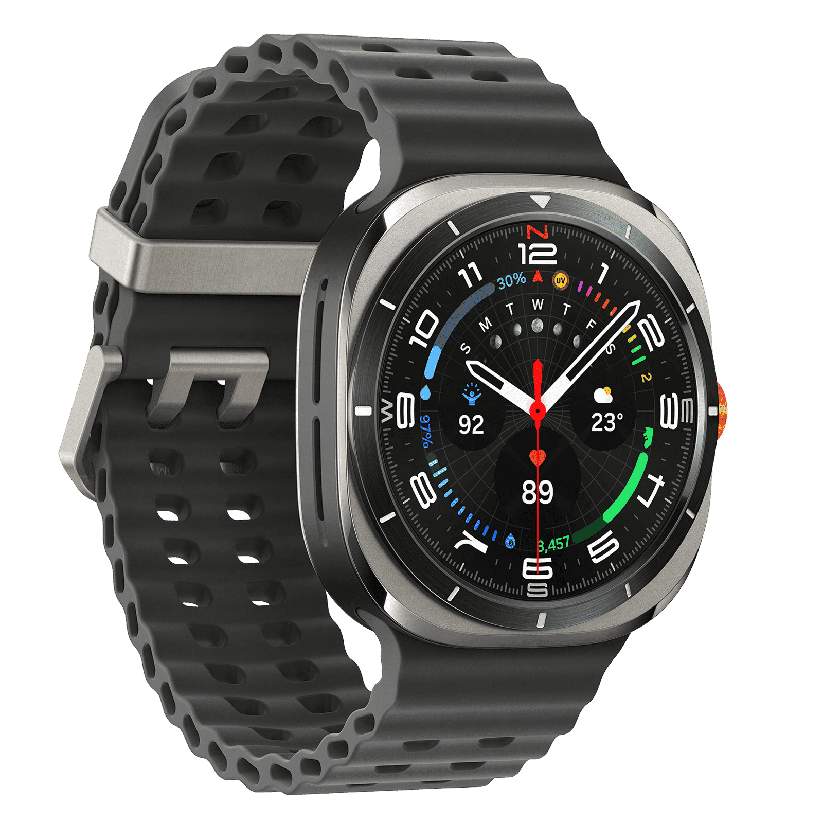 SAMSUNG Galaxy Watch Ultra Wi-Fi+4G SIM Wear OS Smartwatch (37.3mm Super AMOLED Display, 3nm Processor, Dual-Frequency GPS, Dark Gray Strap)_4