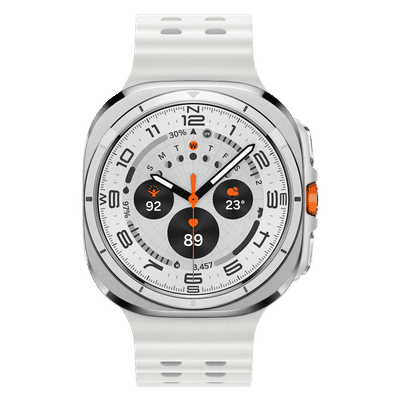 SAMSUNG Galaxy Watch Ultra Wi-Fi+4G SIM Wear
                      OS Smartwatch (37.3mm Super AMOLED Display, 3nm
                      Processor, Dual-Frequency GPS, White Strap)
