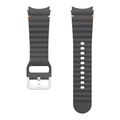 SAMSUNG HNBR Sport Band for SAMSUNG Galaxy Watch4, Galaxy Watch4 Classic, Galaxy Watch5, Galaxy Watch5 Pro, Galaxy Watch6, Galaxy Watch6 Classic & Galaxy Watch7 (22mm) (One-Click Button, Dark Gray)