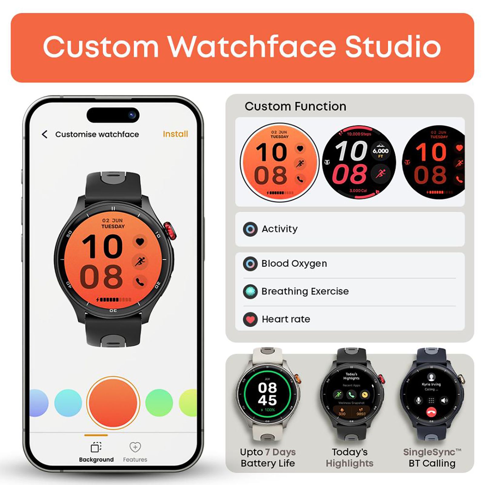 TITAN Celestor Smartwatch with Bluetooth Calling (36mm AMOLED Display, Sweat Resistant, Black Strap)_13