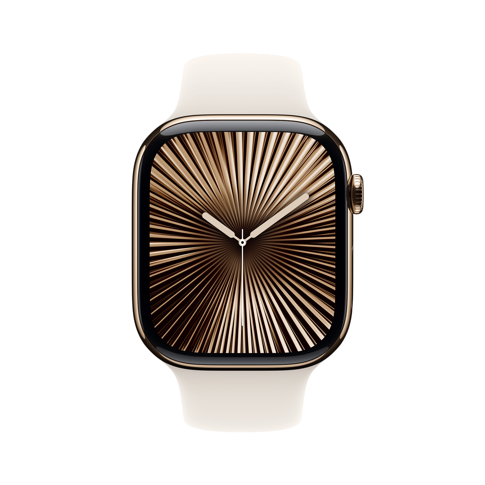 Apple Watch Series 10 GPS+Cellular with Sport Band - S/M (46mm Retina LTPO3 OLED Display, Gold Titanium Case)_2