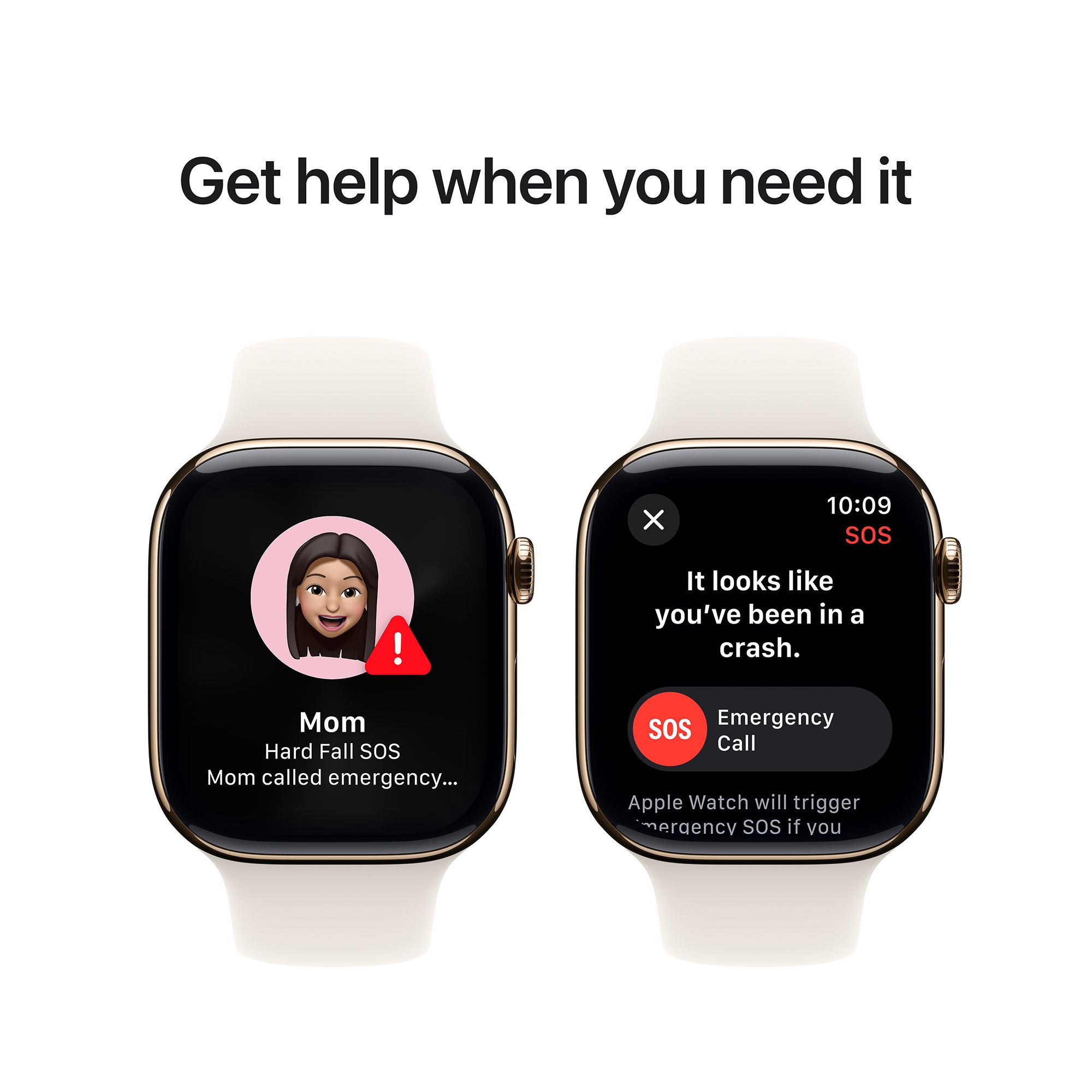 Apple Watch Series 10 GPS+Cellular with Sport Band - S/M (46mm Retina LTPO3 OLED Display, Gold Titanium Case)_6
