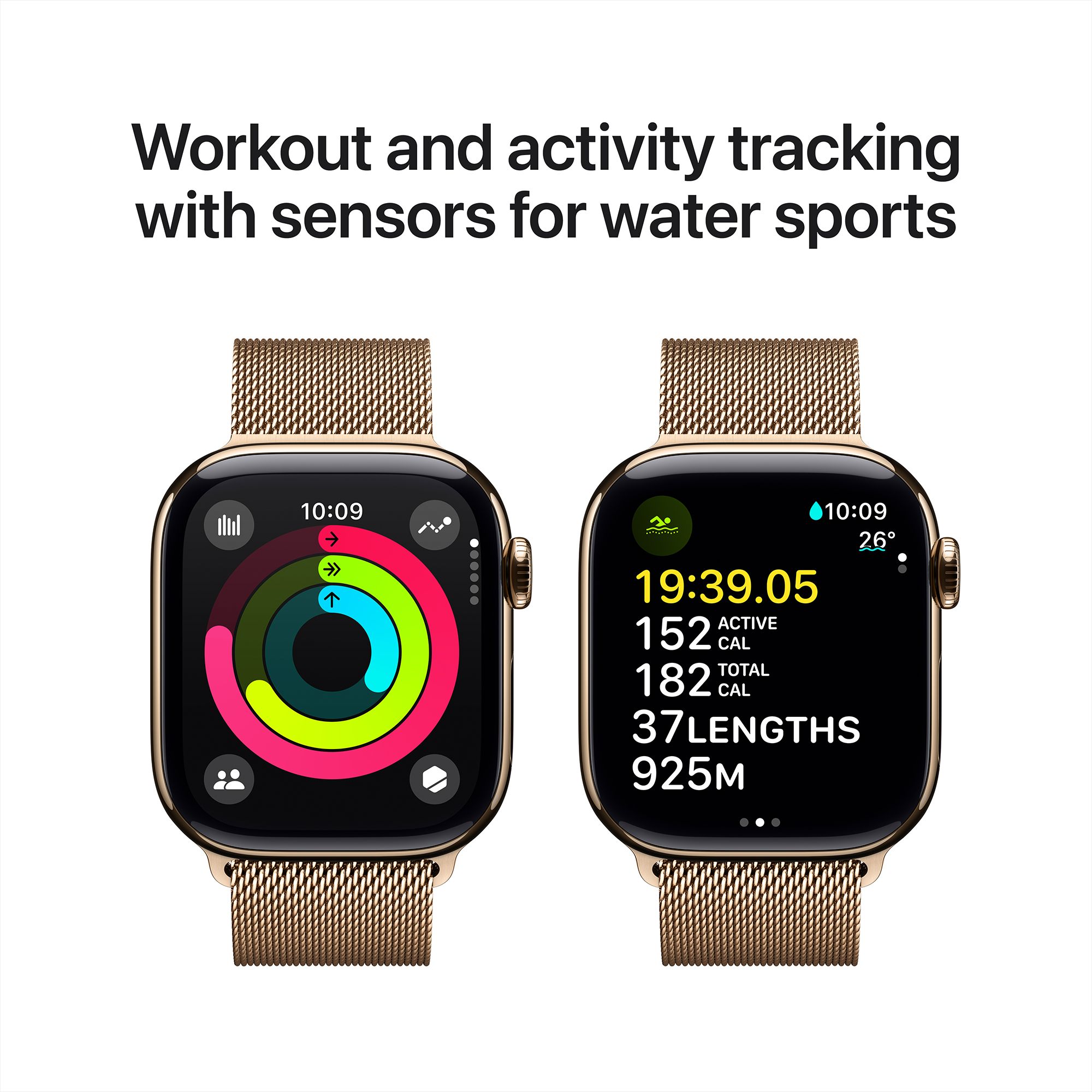 Apple Watch Series 10 GPS+Cellular with Milanese Loop (42mm Retina LTPO3 OLED Display, Gold Titanium Case) Apple Watch Series 10 GPS+Cellular with Milanese Loop (42mm Retina LTPO3 OLED Display, Gold Titanium Case)_4
