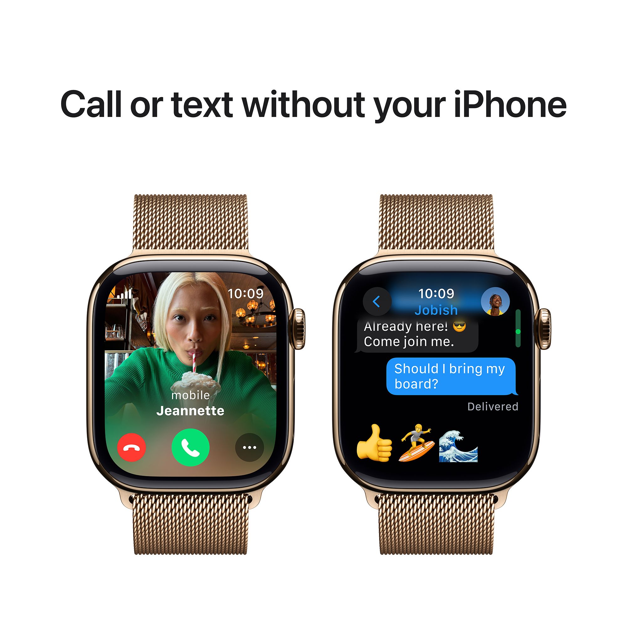 Apple Watch Series 10 GPS+Cellular with Milanese Loop (42mm Retina LTPO3 OLED Display, Gold Titanium Case) Apple Watch Series 10 GPS+Cellular with Milanese Loop (42mm Retina LTPO3 OLED Display, Gold Titanium Case)_7