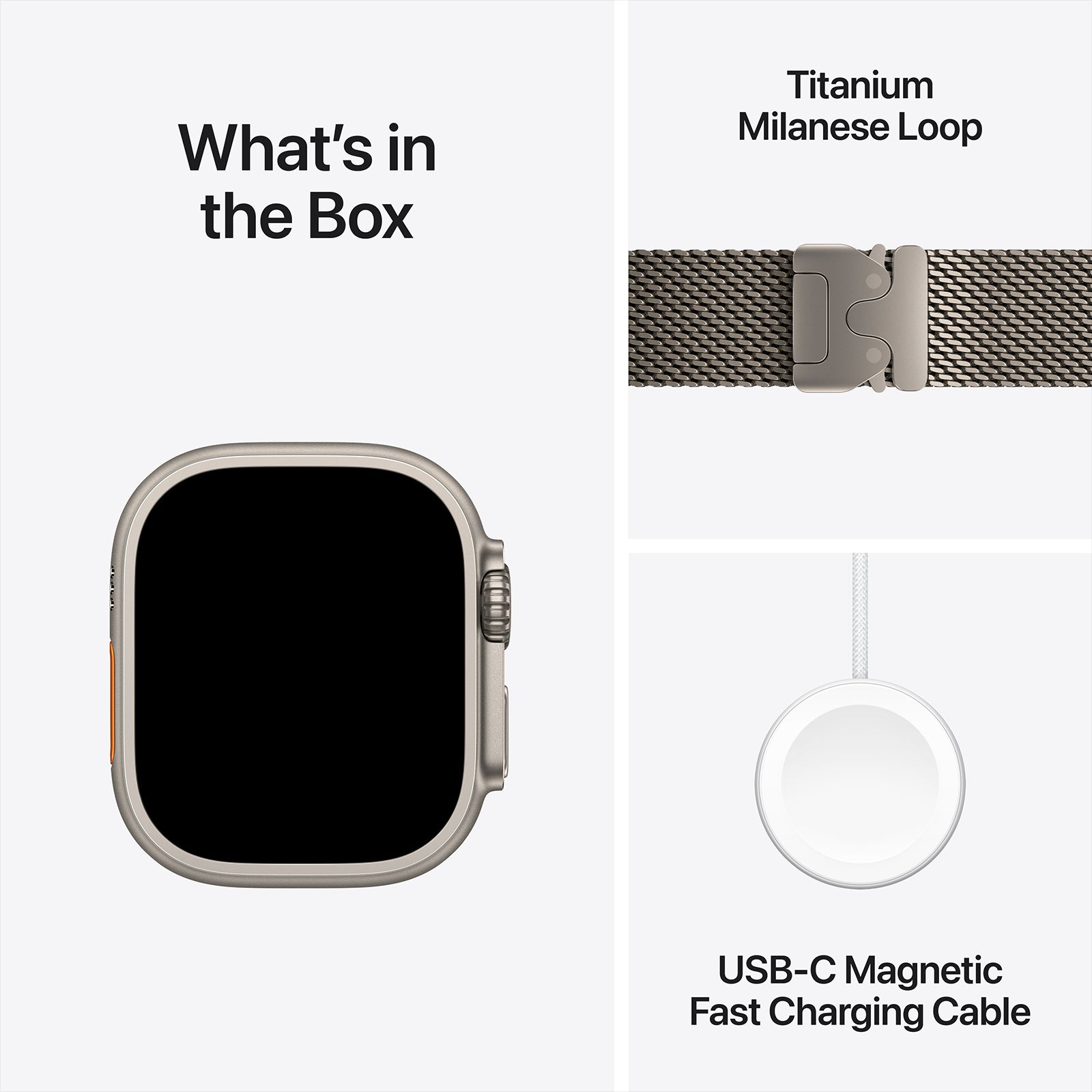 Apple Watch Ultra 2 GPS+LTE with Titanium Milanese Loop - M (49mm Retina LTPO2 OLED Display, Natural Titanium Case)_9