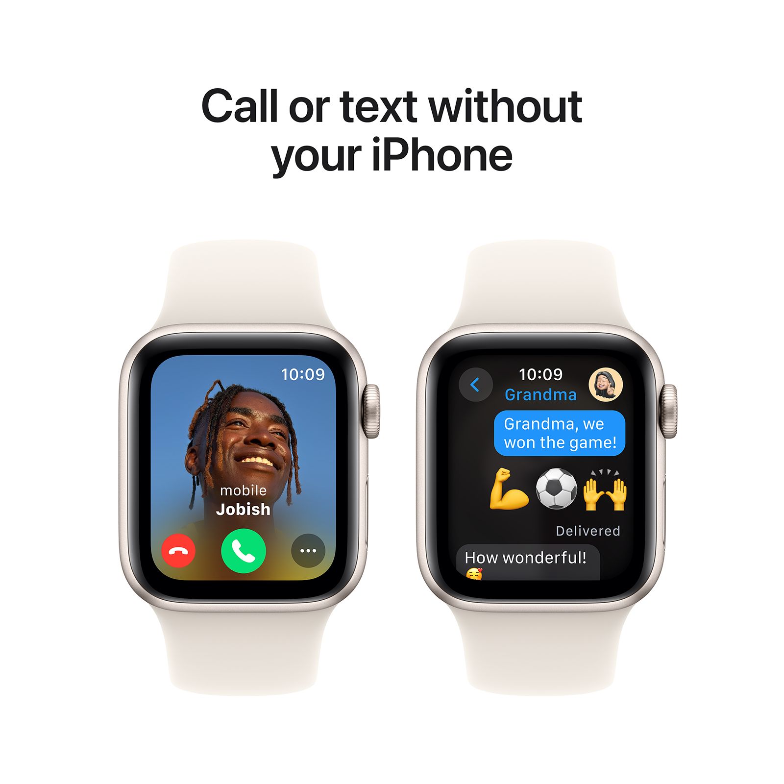 Apple Watch SE GPS with Starlight Sport Band - M/L (40mm Retina LTPO OLED Display, Starlight Aluminium Case)_4