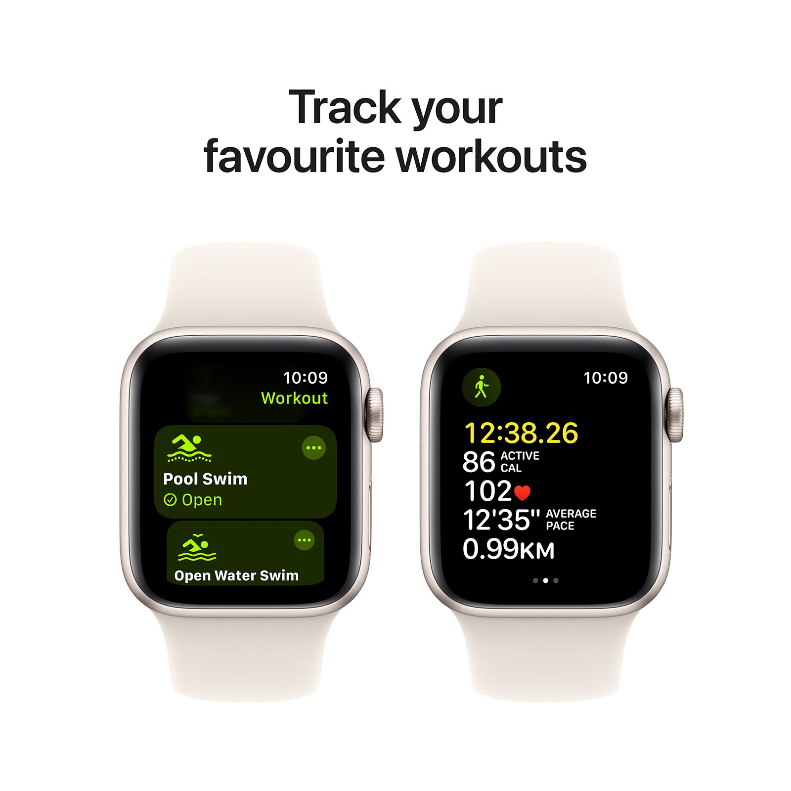 Apple Watch SE GPS with Starlight Sport Band - M/L (40mm Retina LTPO OLED Display, Starlight Aluminium Case)_6