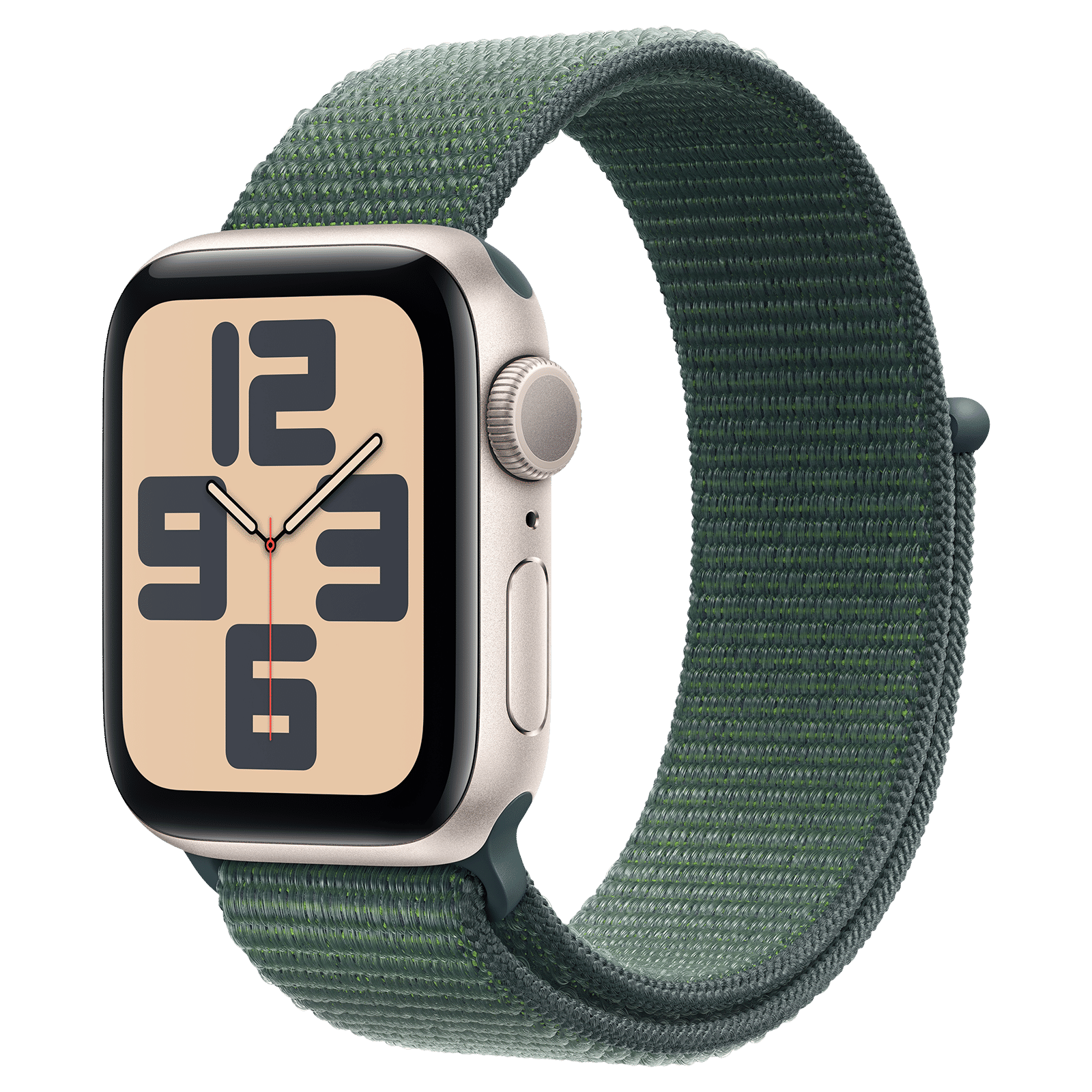 Apple Watch SE GPS with Lake Green Sport Loop (40mm Retina LTPO OLED Display, Starlight Aluminium Case)_1