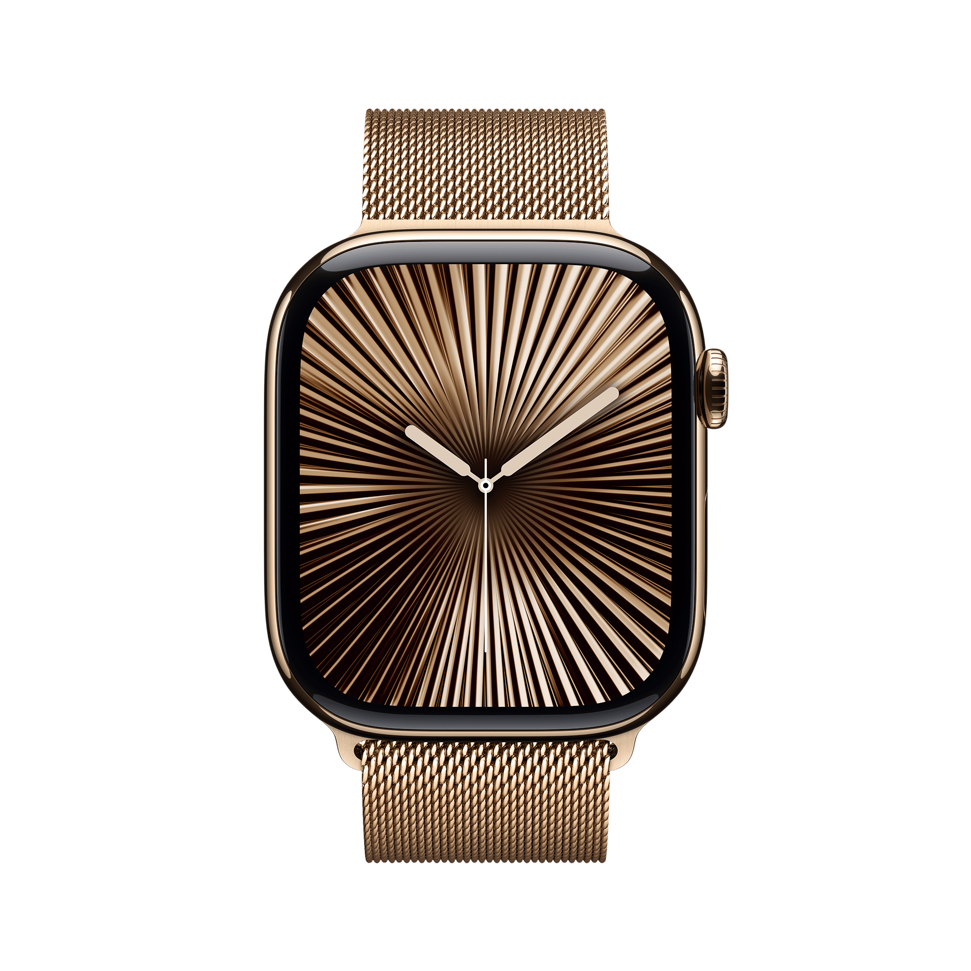 Apple Watch Series 10 GPS+LTE with Milanese Loop - S/M (46mm Retina LTPO3 OLED Display, Gold Titanium Case)_2