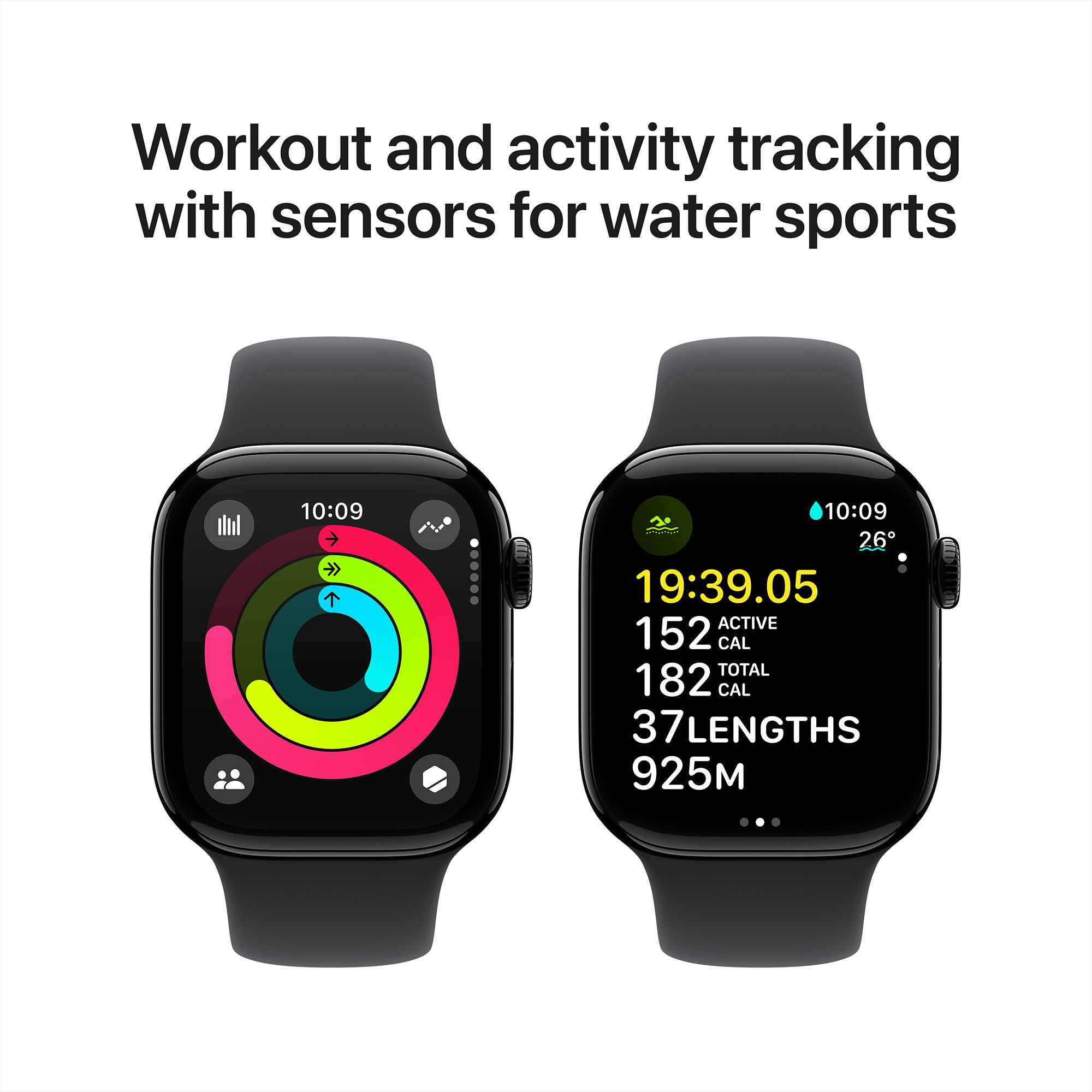 Apple Watch Series 10 GPS with Sport Band - S/M (42mm Retina LTPO3 OLED Display, Jet Black Aluminium Case)_4