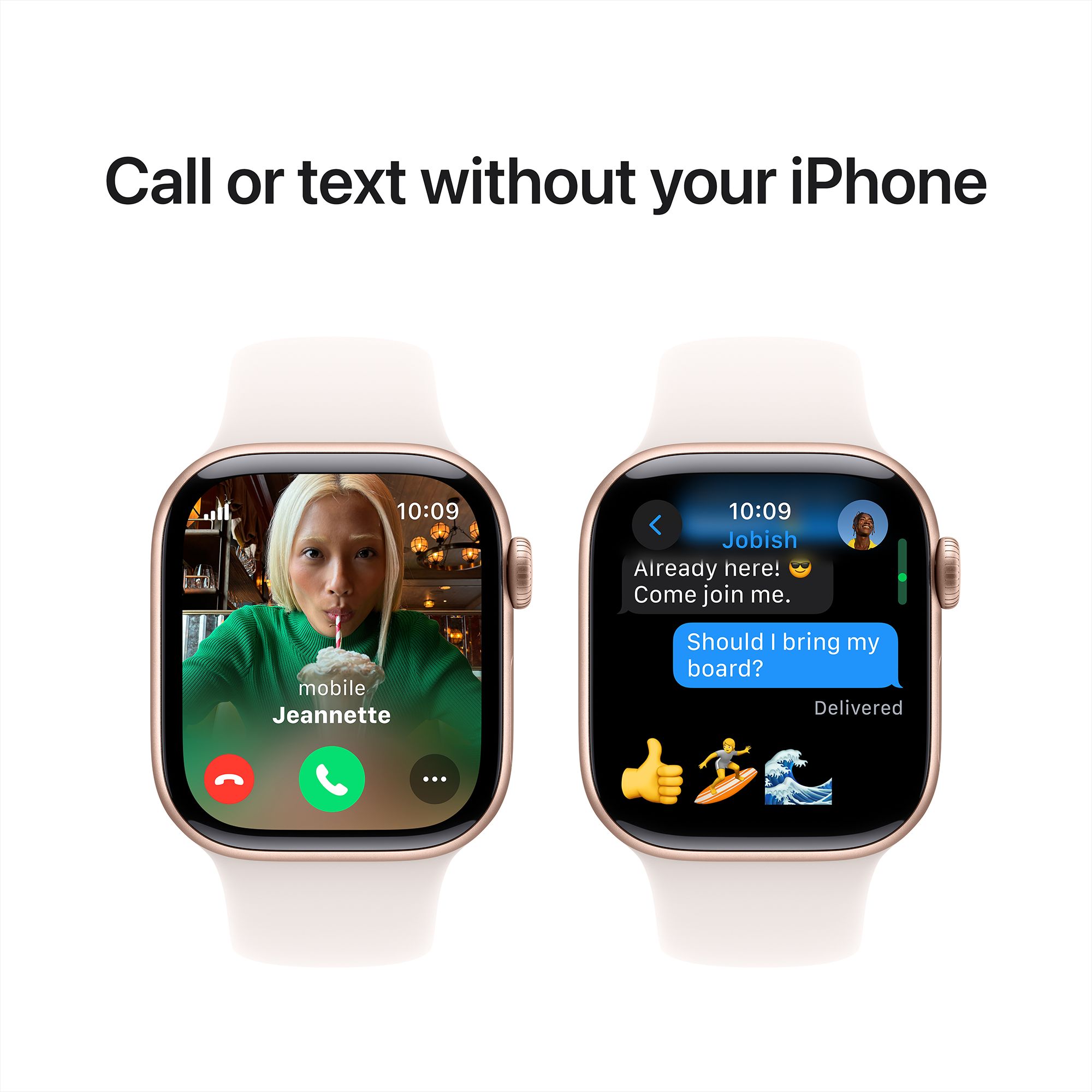 Apple Watch Series 10 GPS with Sport Band - S/M (42mm Retina LTPO3 OLED Display, Rose Gold Aluminium Case)_7