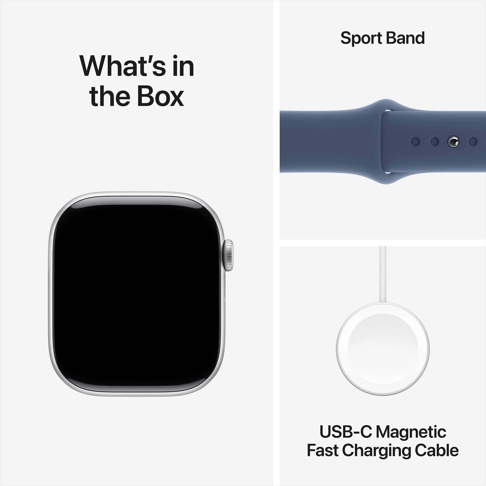 Apple Watch Series 10 GPS with Sport Band - M/L (46mm Retina LTPO3 OLED Display, Silver Aluminium Case)_9