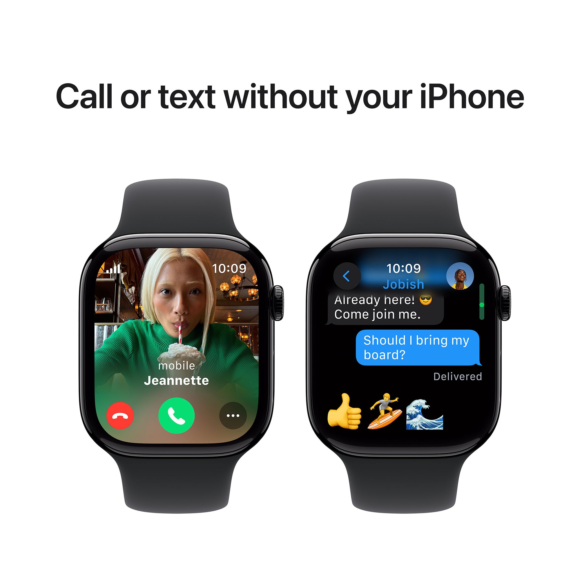 Apple Watch Series 10 GPS with Sport Band - M/L (46mm Retina LTPO3 OLED Display, Jet Black Aluminium Case)_7