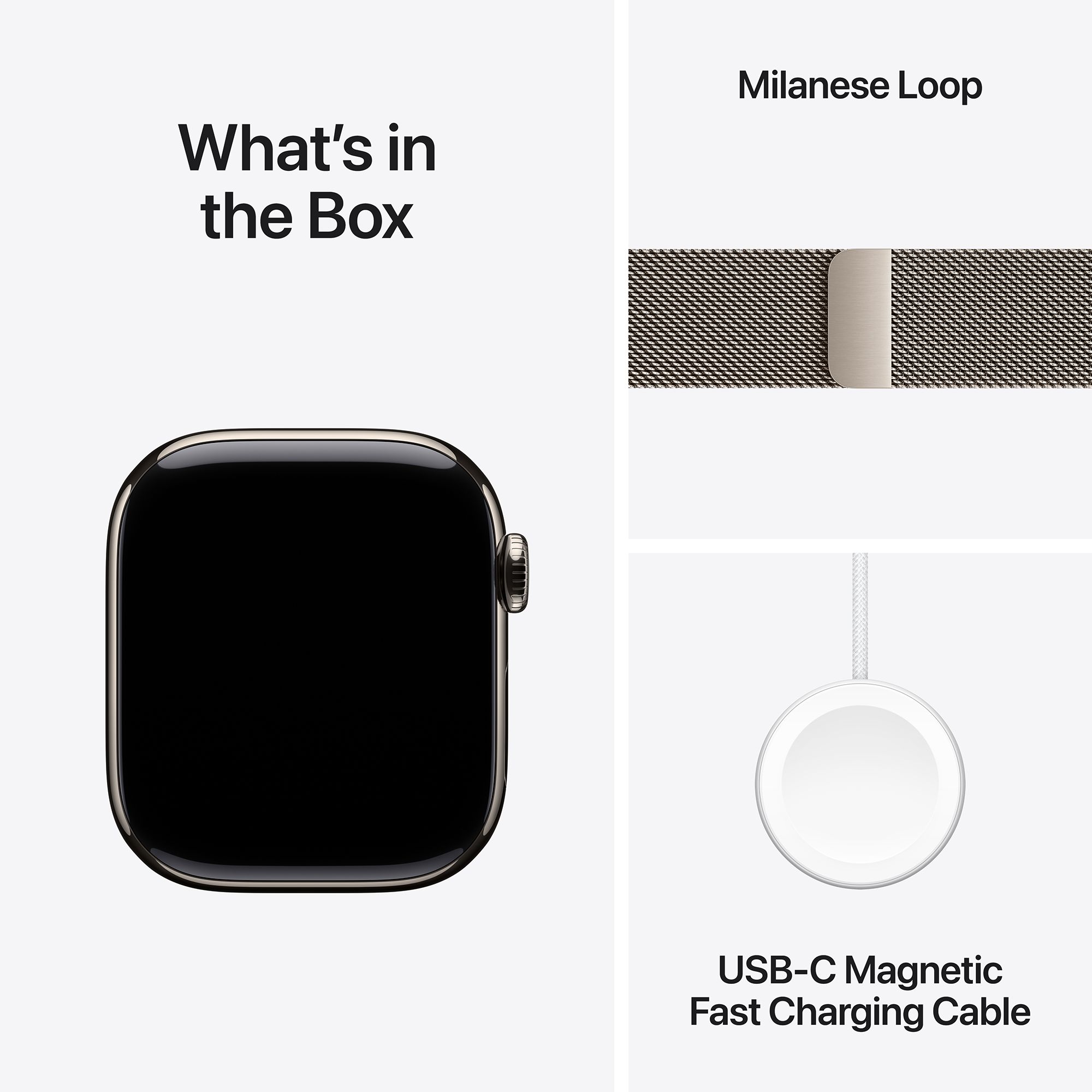 Apple Watch Series 10 GPS+LTE with Milanese Loop (42mm Retina LTPO3 OLED Display, Natural Titanium Case)_9