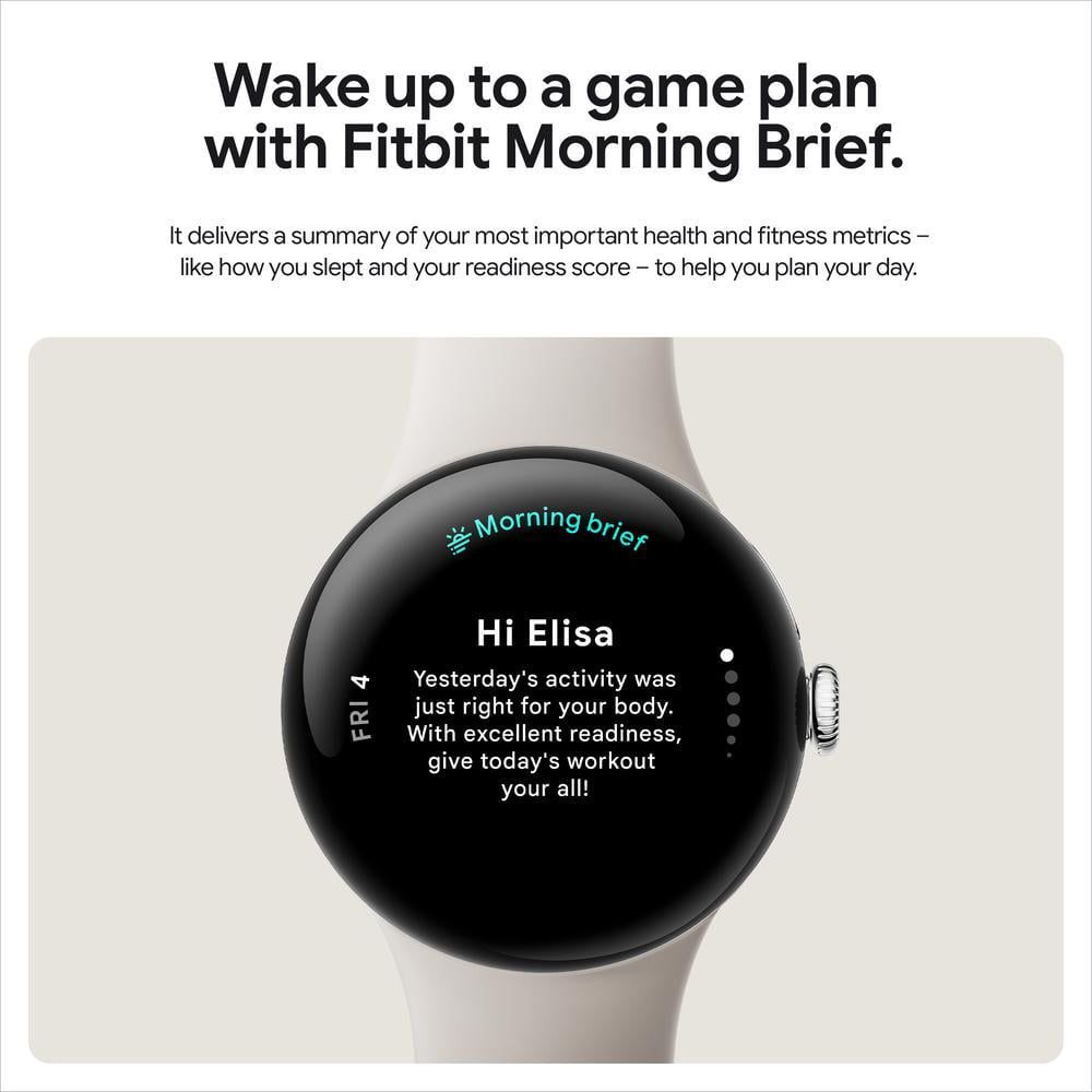 Google Pixel Watch 3 Wi-Fi+Bluetooth Wear OS 5.0 Smartwatch (41mm AMOLED Display, Snapdragon W5 Gen 1 Cortex-M33 co-processor, Fall Detection, Obsidian Active Band)_9