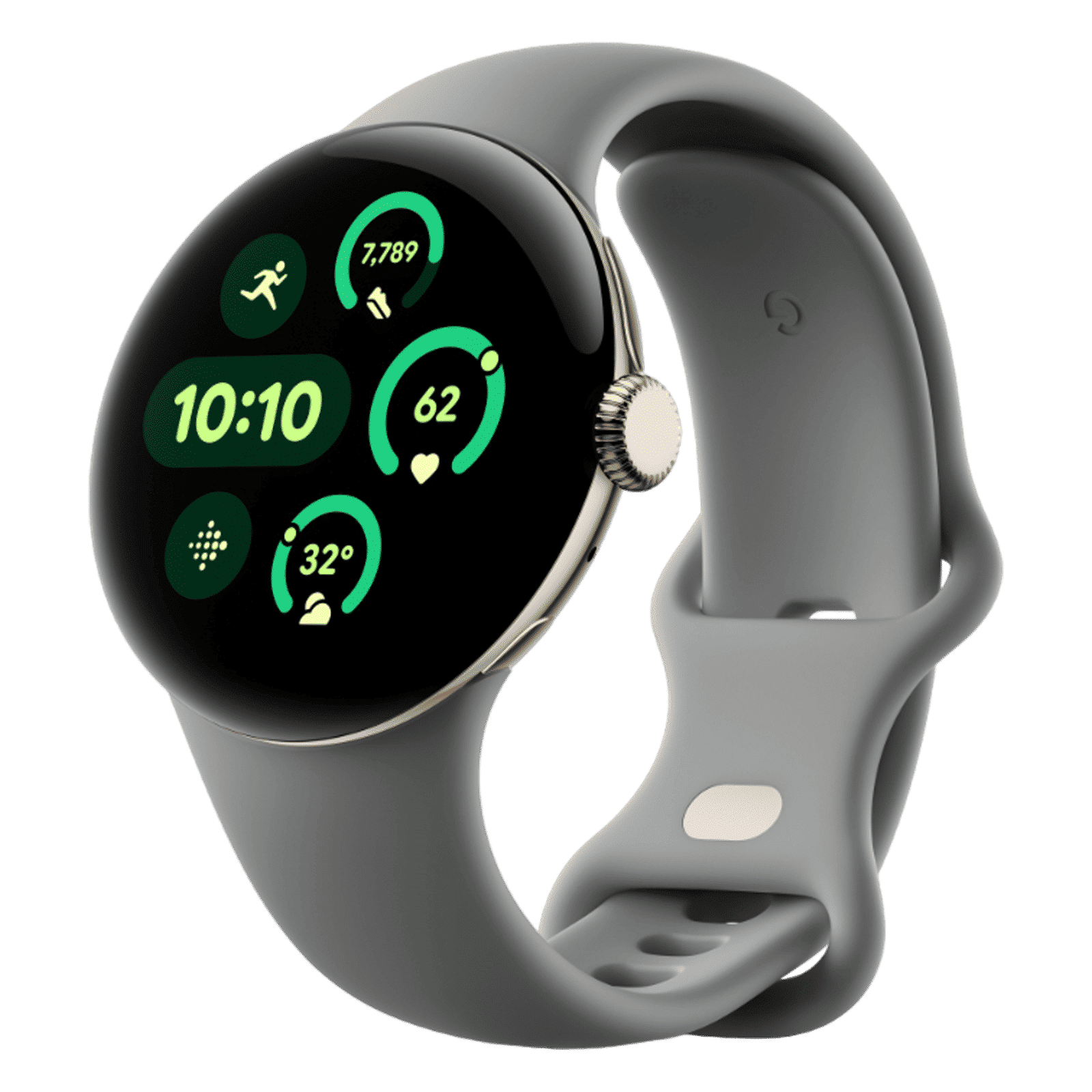 Google Pixel Watch 3 Wi-Fi+Bluetooth Wear OS 5.0 Smartwatch (41mm AMOLED Display, Snapdragon W5 Gen 1 Cortex-M33 co-processor, Fall Detection, Hazel Active Band)_3