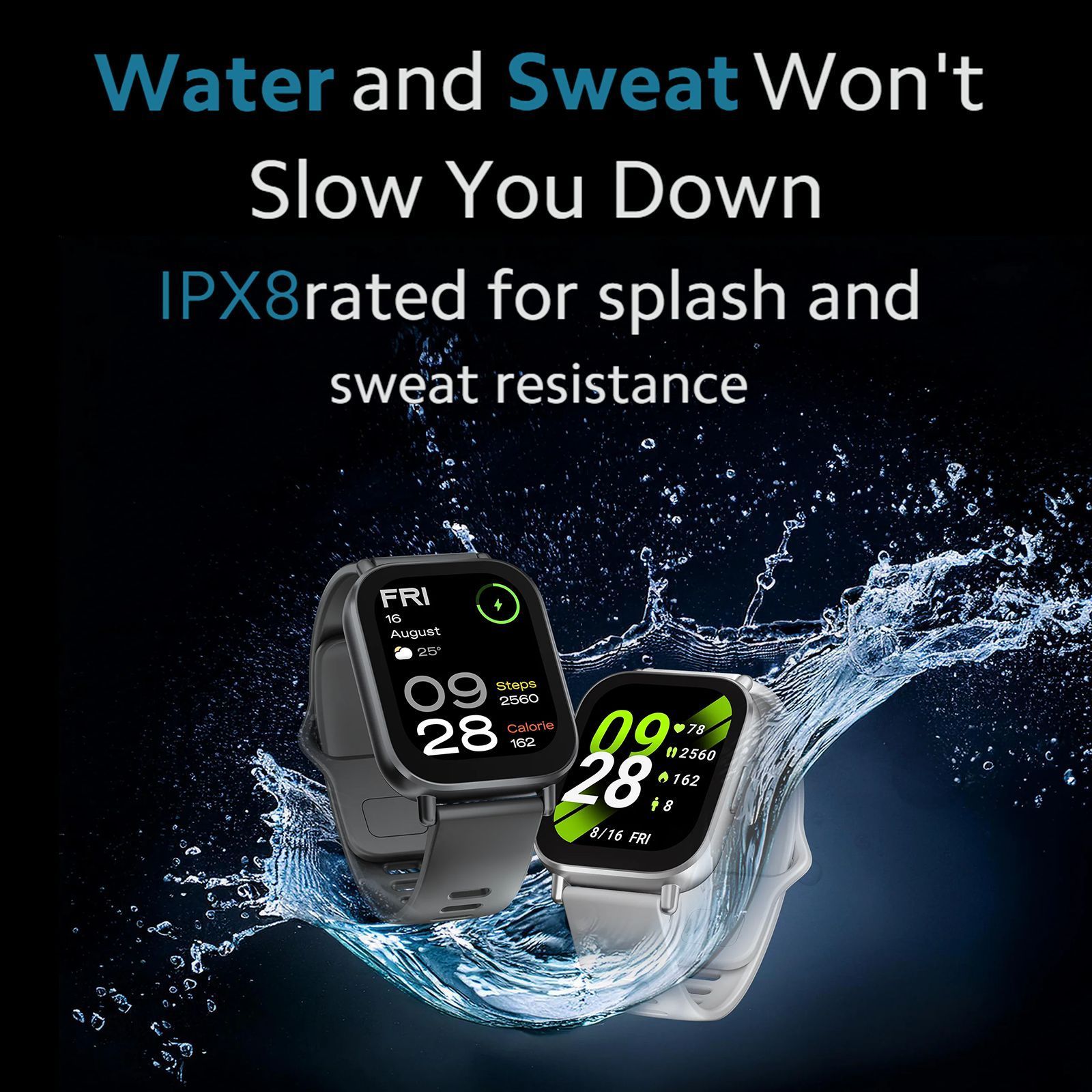 Redmi Watch 5 Active Smartwatch with Bluetooth Calling (50.8mm LCD Display, IPX8 Water Resistant, Midnight Black Strap)_4