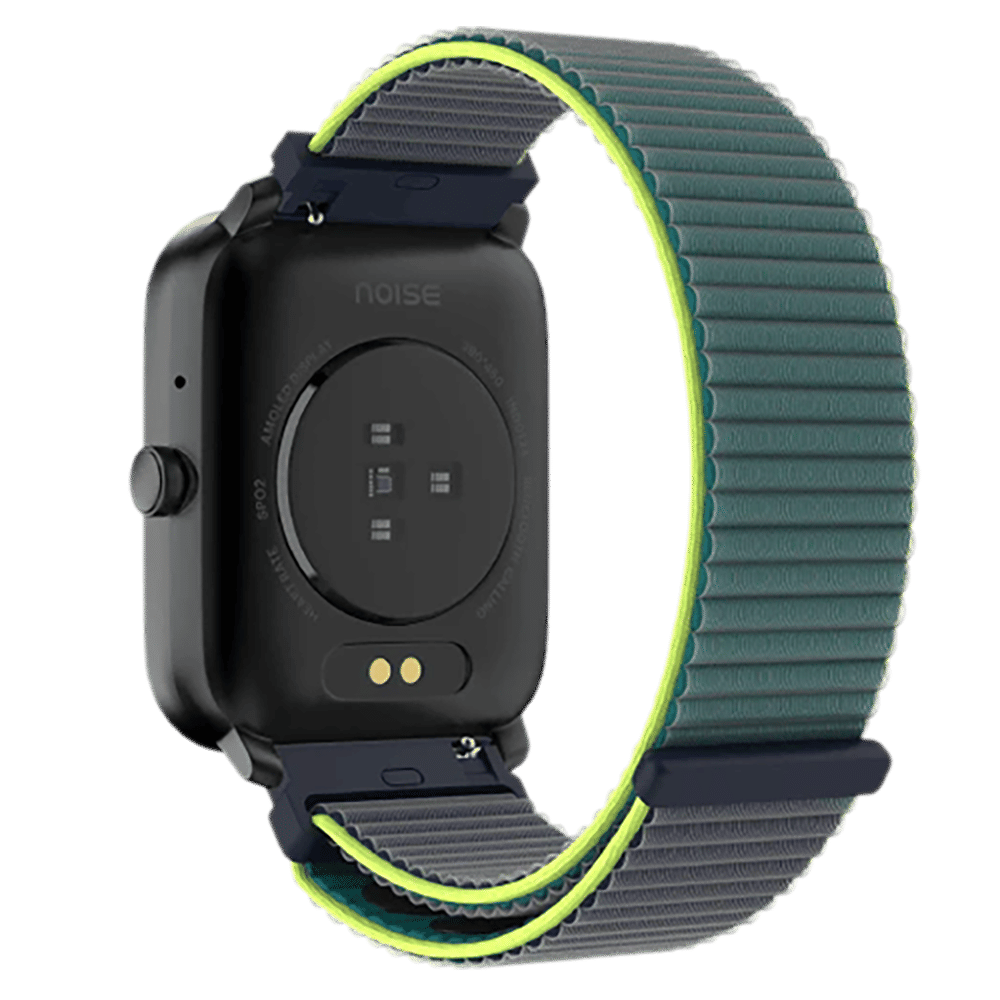 noise Classic Woven Nylon Strap for noise ColorFit, Mettalix, Noisefit, Force Plus & Endeavour (22mm) (Swappable Design, Blue Lime) noise Classic Woven Nylon Strap for noise ColorFit, Mettalix, Noisefit, Force Plus & Endeavour (22mm) (Swappable Design, Blue Lime)_3