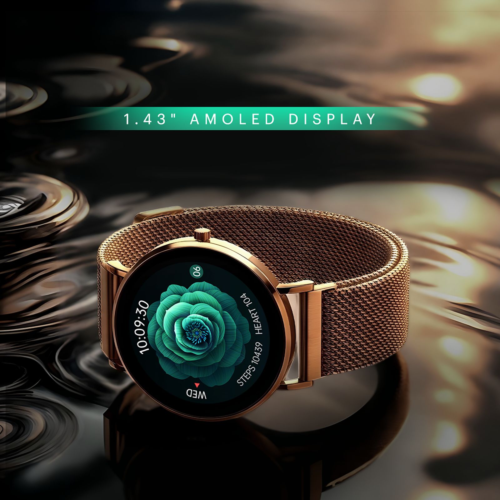 noise NoiseFit DIva 2 Smartwatch with Bluetooth Calling (36mm AMOLED Display, IP68 Water Resistant, Rose Link Strap)_8