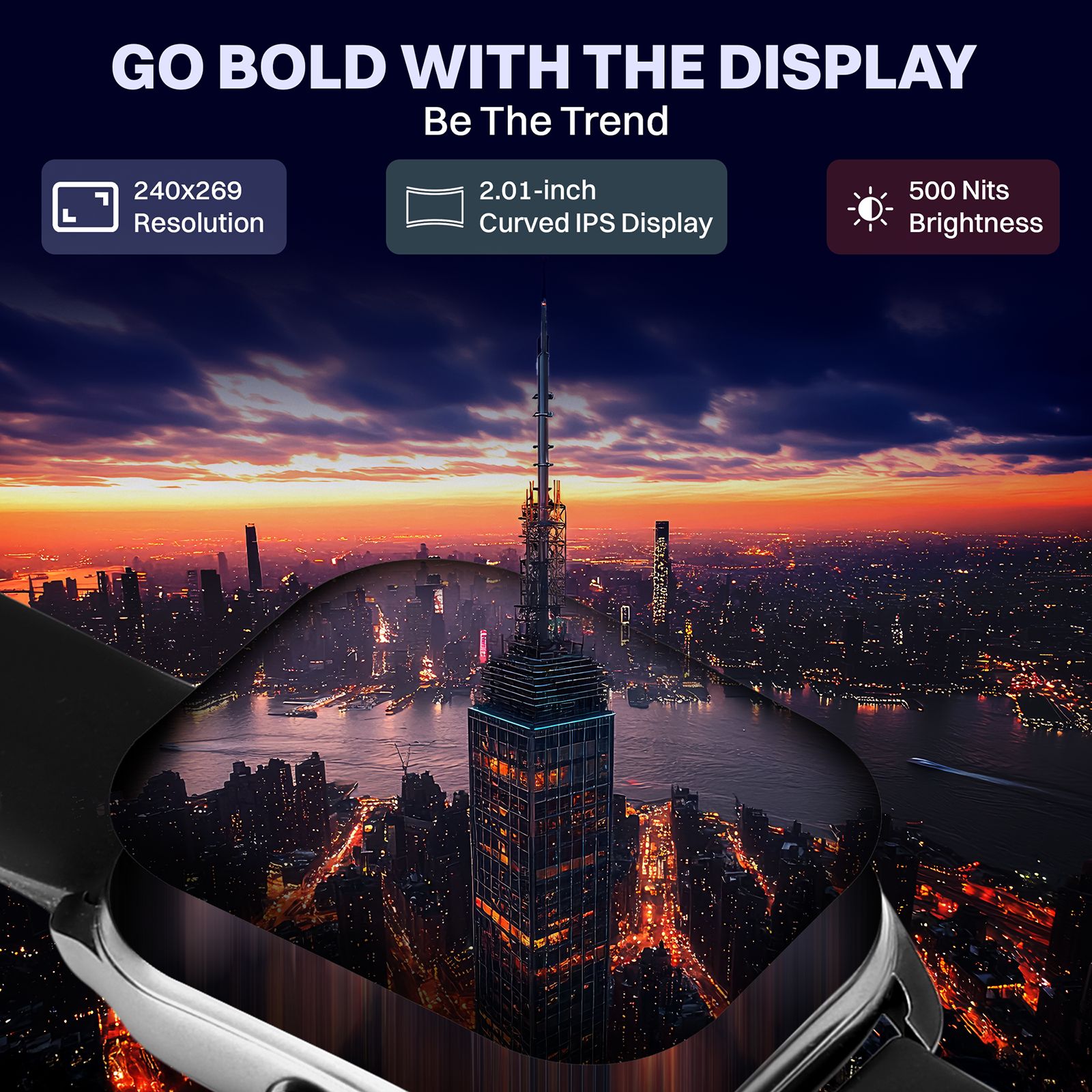 Croma Squad CS Smartwatch with Bluetooth Calling (2025 Model, 51.05mm Curved IPS Display, IP68 Water Resistant, Black)_5