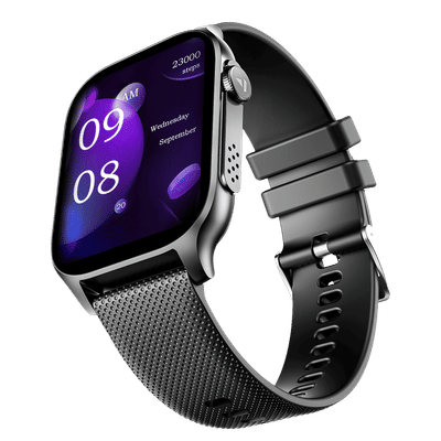 boAt Ultima Ember Smartwatch with Bluetooth Calling (49.7mm AMOLED Display, IP68 Water Resistant, Bold Black Strap)