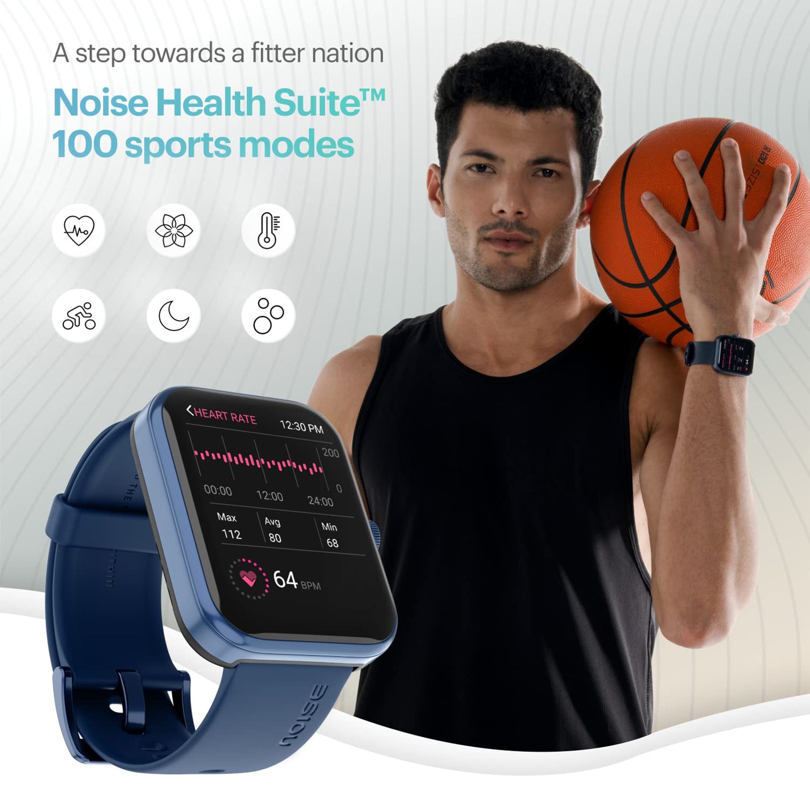 noise ColorFit Victor 2025 Smartwatch with Bluetooth Calling (46.9mm TFT LCD Display, IP68 Water Resistant, Jet Black Strap) noise ColorFit Victor 2025 Smartwatch with Bluetooth Calling (46.9mm TFT LCD Display, IP68 Water Resistant, Jet Black Strap)_5