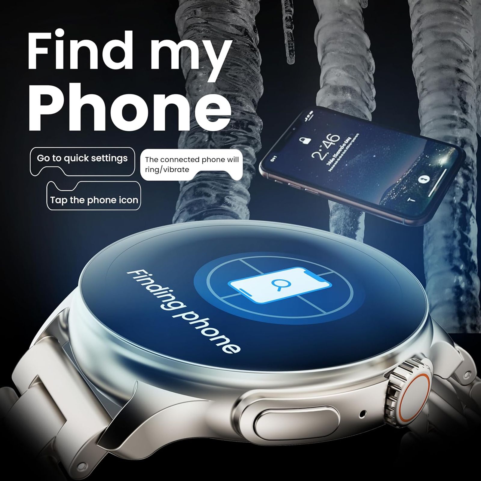 GOBOULT Crown R Pro Bluetooth Calling Android OS Smartwatch (36.3mm Super AMOLED Display, Working Crown, Silver Strap)_13