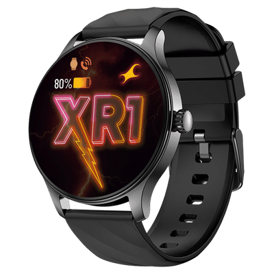 fastrack Revoltt XR1 Smartwatch with Bluetooth Calling (35mm UltraVU HD Display, IP68 Water Resistant, Black Strap)