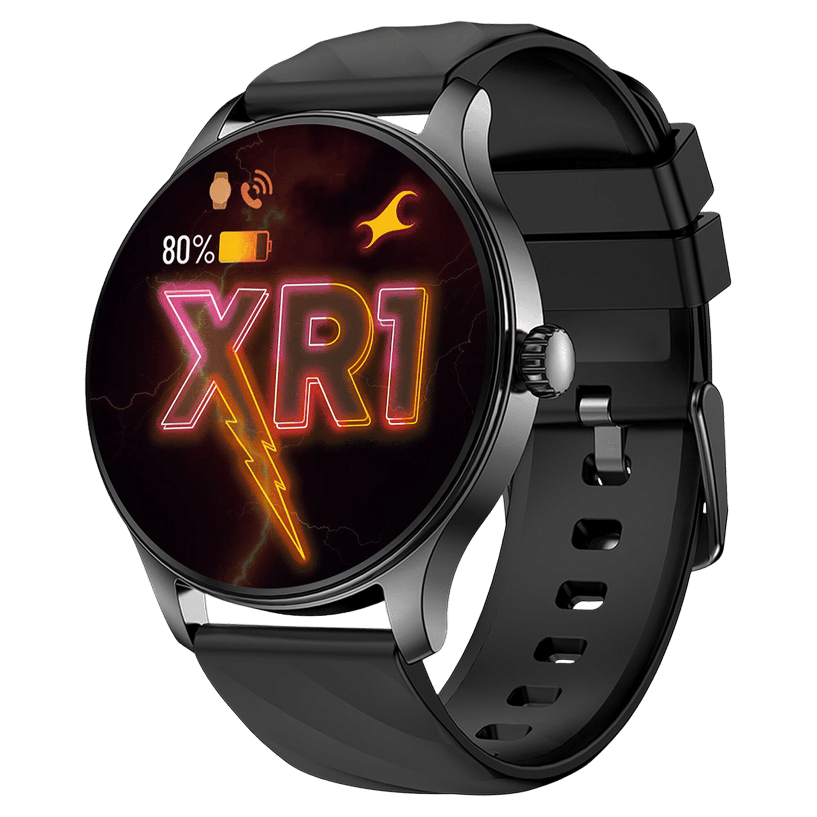 fastrack Revoltt XR1 Smartwatch with Bluetooth Calling (35mm UltraVU HD Display, IP68 Water Resistant, Black Strap)_1