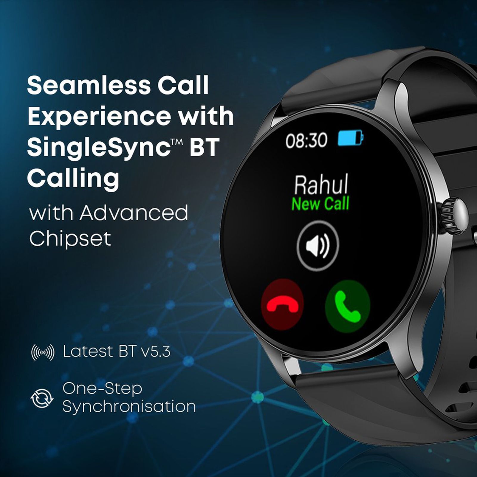 fastrack Revoltt XR1 Smartwatch with Bluetooth Calling (35mm UltraVU HD Display, IP68 Water Resistant, Black Strap)_5