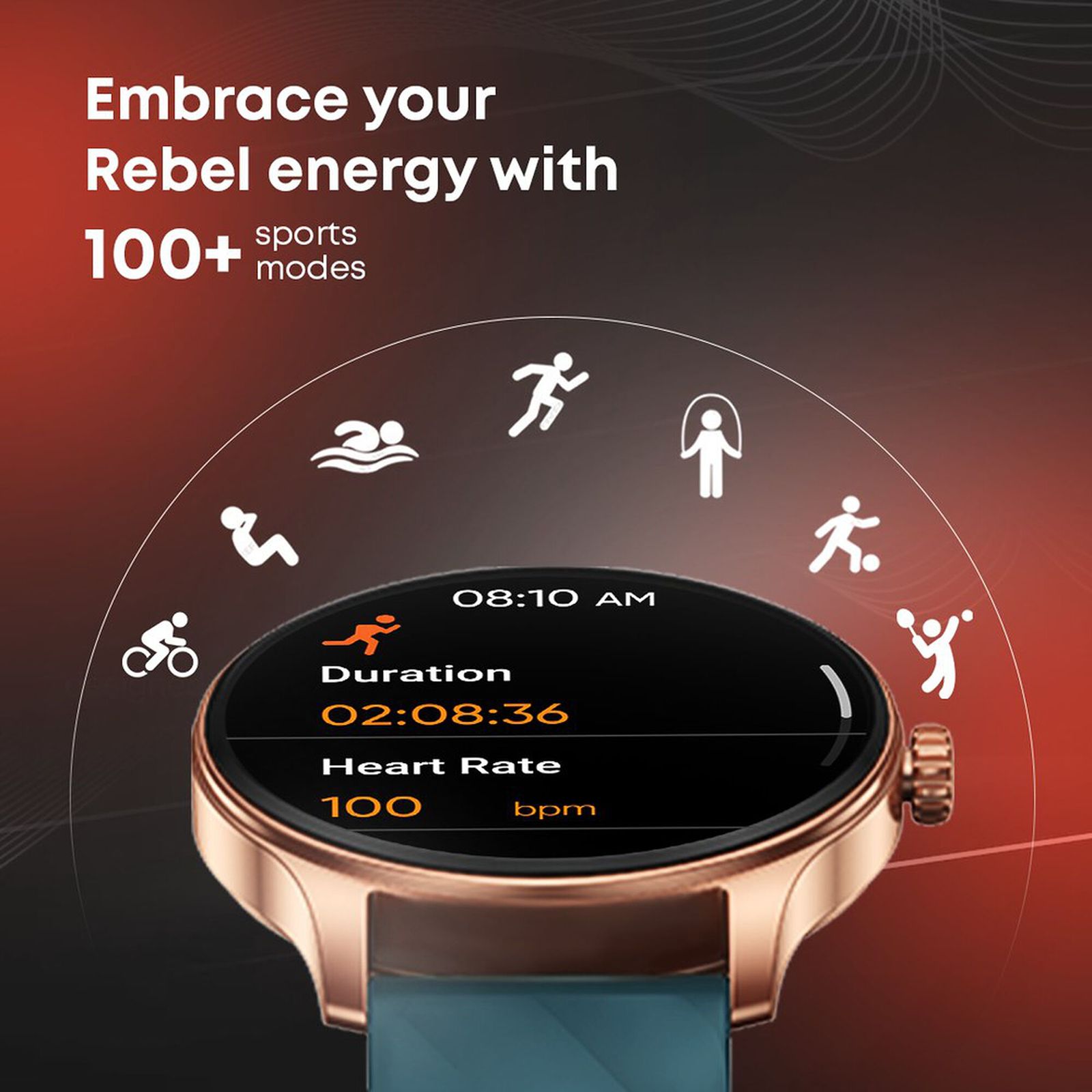 fastrack Revoltt XR1 Smartwatch with Bluetooth Calling (35mm UltraVU HD Display, IP68 Water Resistant, Black Strap)_8