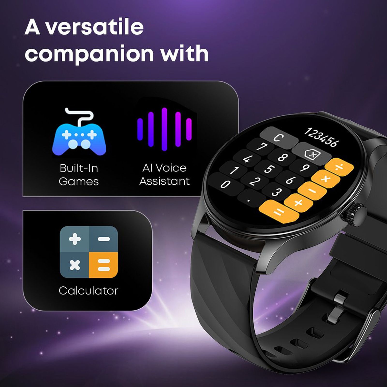 fastrack Revoltt XR1 Smartwatch with Bluetooth Calling (35mm UltraVU HD Display, IP68 Water Resistant, Black Strap)_9
