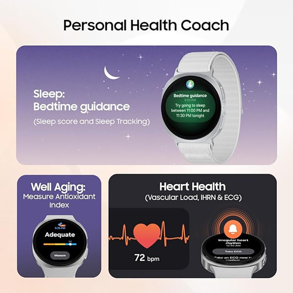 SAMSUNG Galaxy Watch8 Wi-Fi+BT+GPS+LTE Wear OS Smartwatch (40mm Super AMOLED Display, 3nm Processor, Fall Detection, Sport Strap) SAMSUNG Galaxy Watch8 Wi-Fi+BT+GPS+LTE Wear OS Smartwatch (40mm Super AMOLED Display, 3nm Processor, Fall Detection, Sport Strap)_8