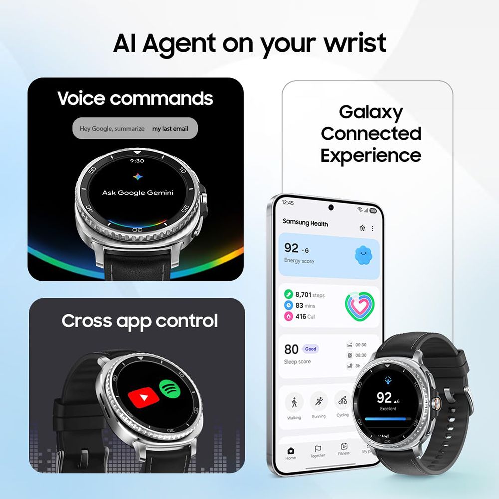 SAMSUNG Galaxy Watch8 Classic GPS+Wi-Fi+BT Wear OS Smartwatch (4.6 cm Super AMOLED Display, 3 nm Processor, Fall Detection, Hybrid Strap)_9