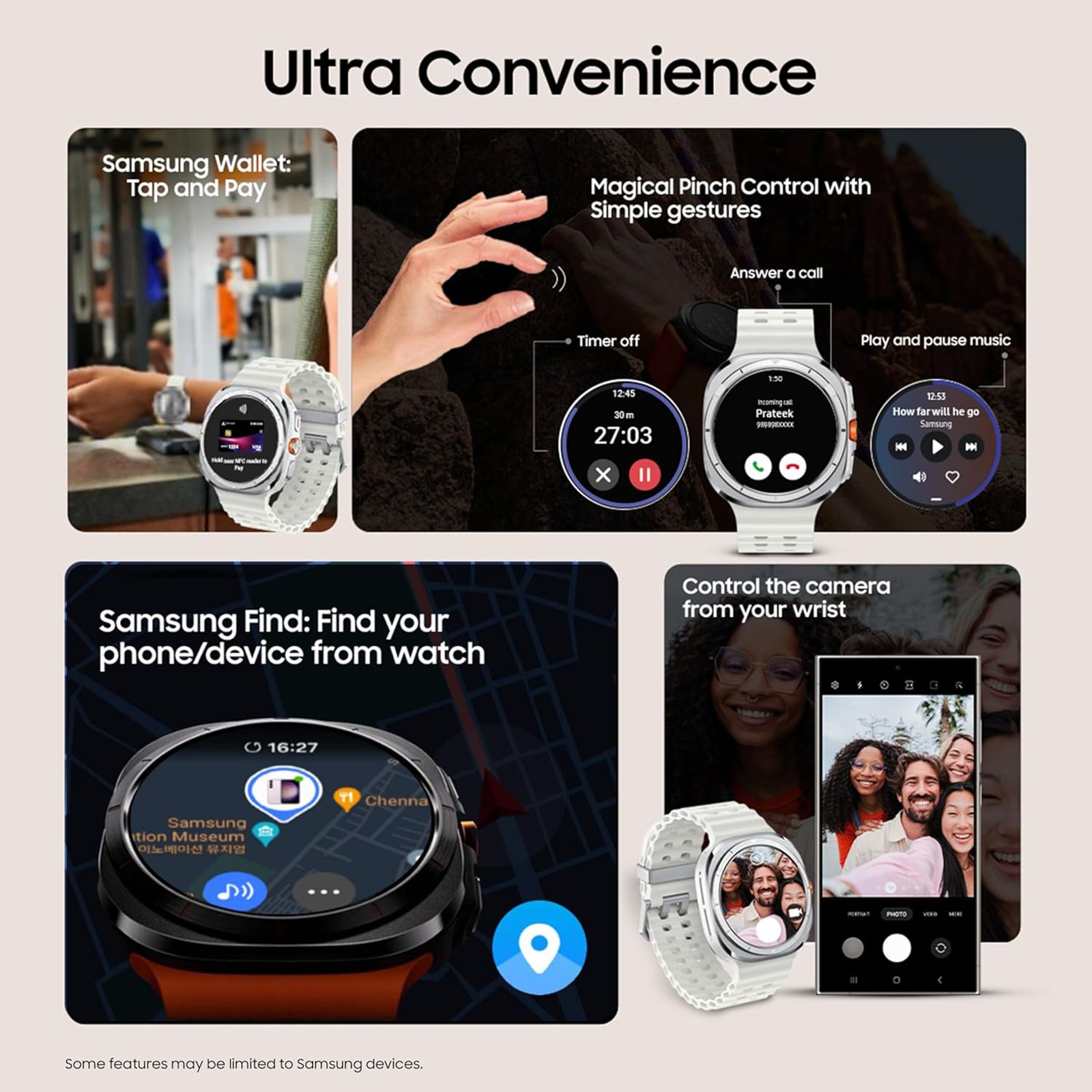 SAMSUNG Galaxy Watch Ultra 2025 GPS+BT+Wi-Fi+LTE Wear OS Smartwatch (47mm Super AMOLED Display, 3nm Processor, Fall Detection, Marine Strap)_12