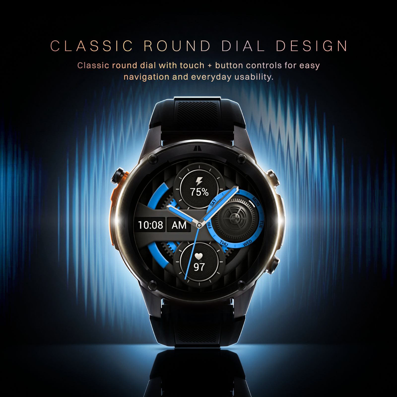 Croma Velocity X1 Smartwatch with Dual Band GPS (36.3mm AMOLED Display, 50M Water Resistant, Black Strap) Croma Velocity X1 Smartwatch with Dual Band GPS (36.3mm AMOLED Display, 50M Water Resistant, Black Strap)_5