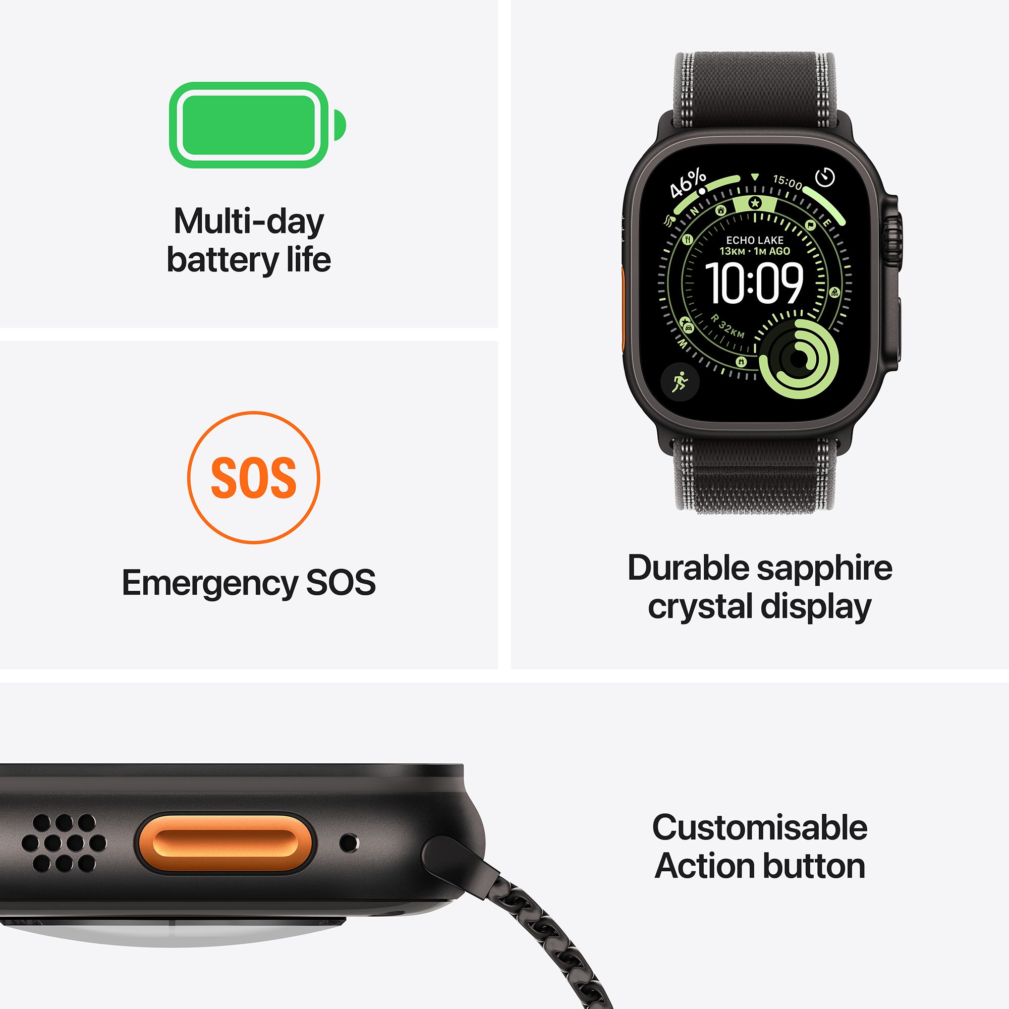 Apple Watch Ultra 3 GPS+Cellular with Natural Titanium Milanese Loop - S (49mm Retina LTPO3 OLED Display, Natural Titanium Case) Apple Watch Ultra 3 GPS+Cellular with Natural Titanium Milanese Loop - S (49mm Retina LTPO3 OLED Display, Natural Titanium Case)_3