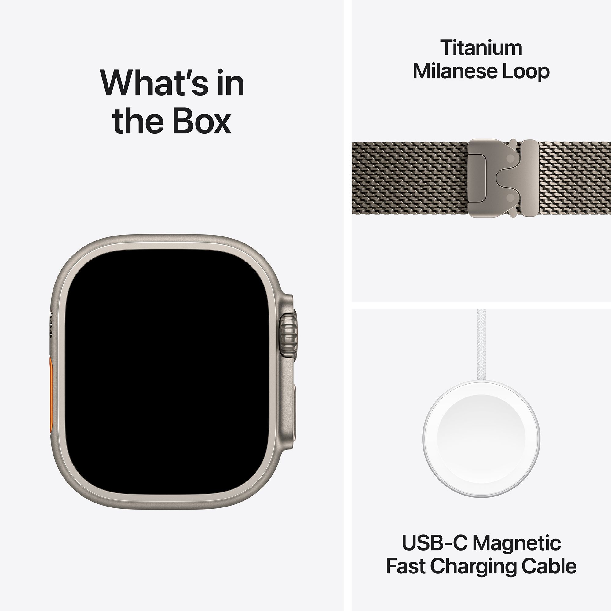 Apple Watch Ultra 3 GPS+Cellular with Natural Titanium Milanese Loop - S (49mm Retina LTPO3 OLED Display, Natural Titanium Case) Apple Watch Ultra 3 GPS+Cellular with Natural Titanium Milanese Loop - S (49mm Retina LTPO3 OLED Display, Natural Titanium Case)_8