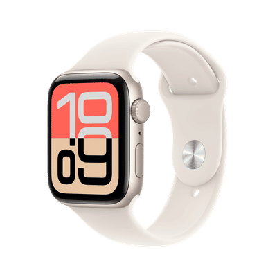 Apple Watch SE 3 GPS with Starlight Sport Band - M/L (44mm Retina LTPO OLED Display, Starlight Aluminium Case)