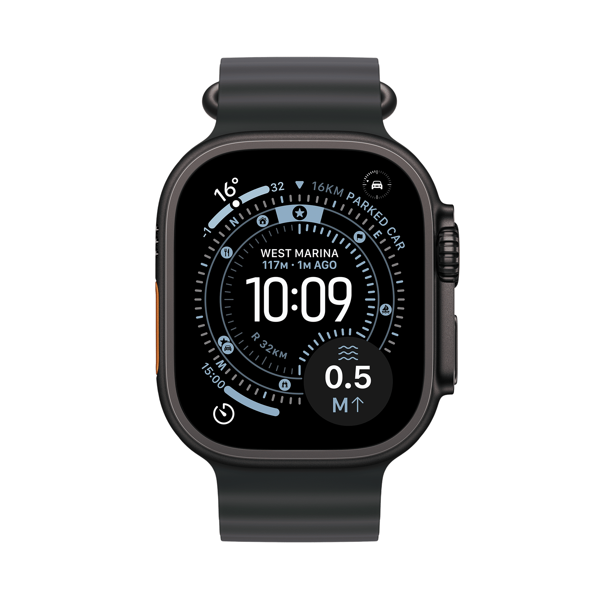Apple Watch Ultra 3 GPS+Cellular with Black Ocean Band (49mm Retina LTPO3 OLED Display, Black Titanium Case) _2